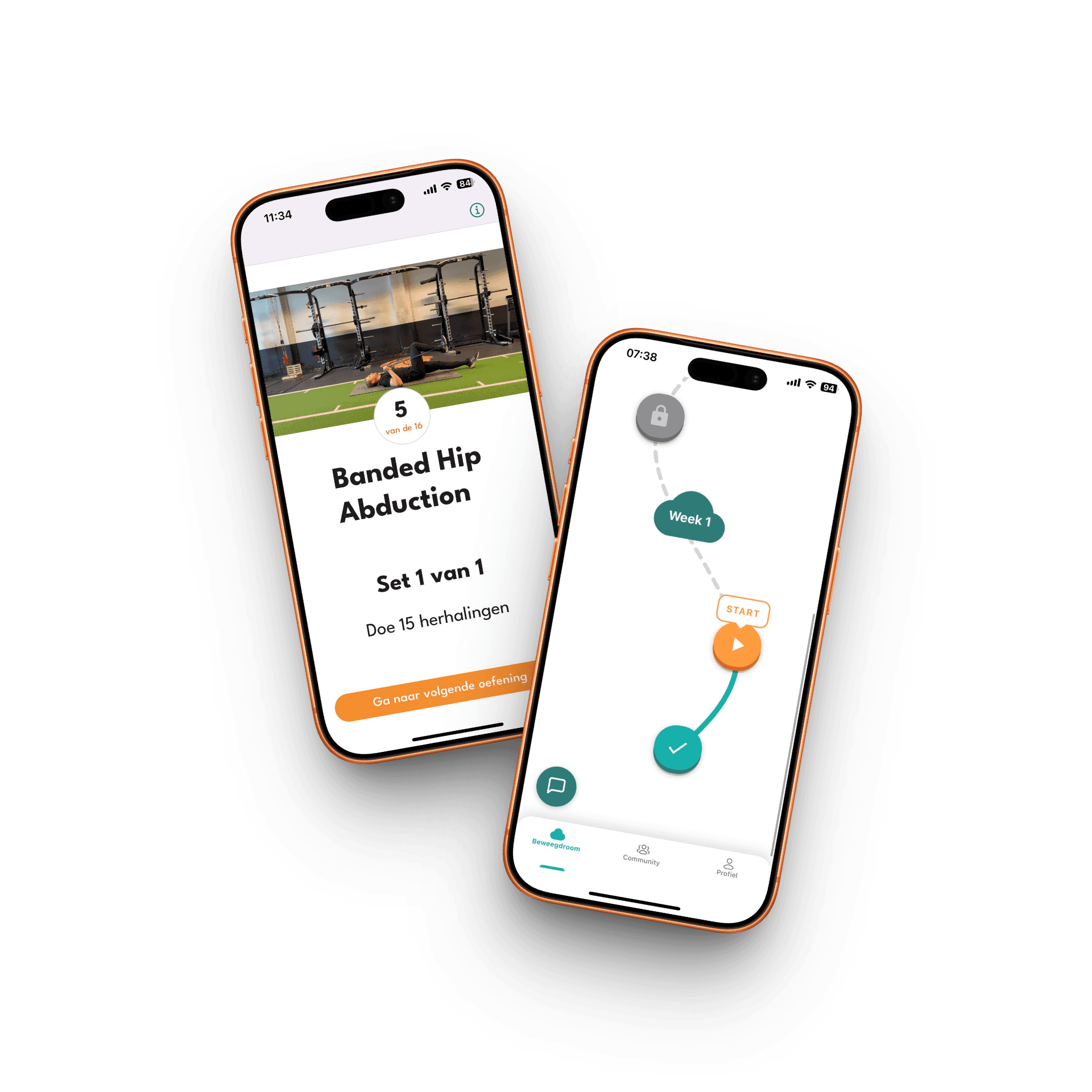 De RevOnc-app op een iPhone: persoonlijk dagelijks beweegprogramma voor herstel na kanker